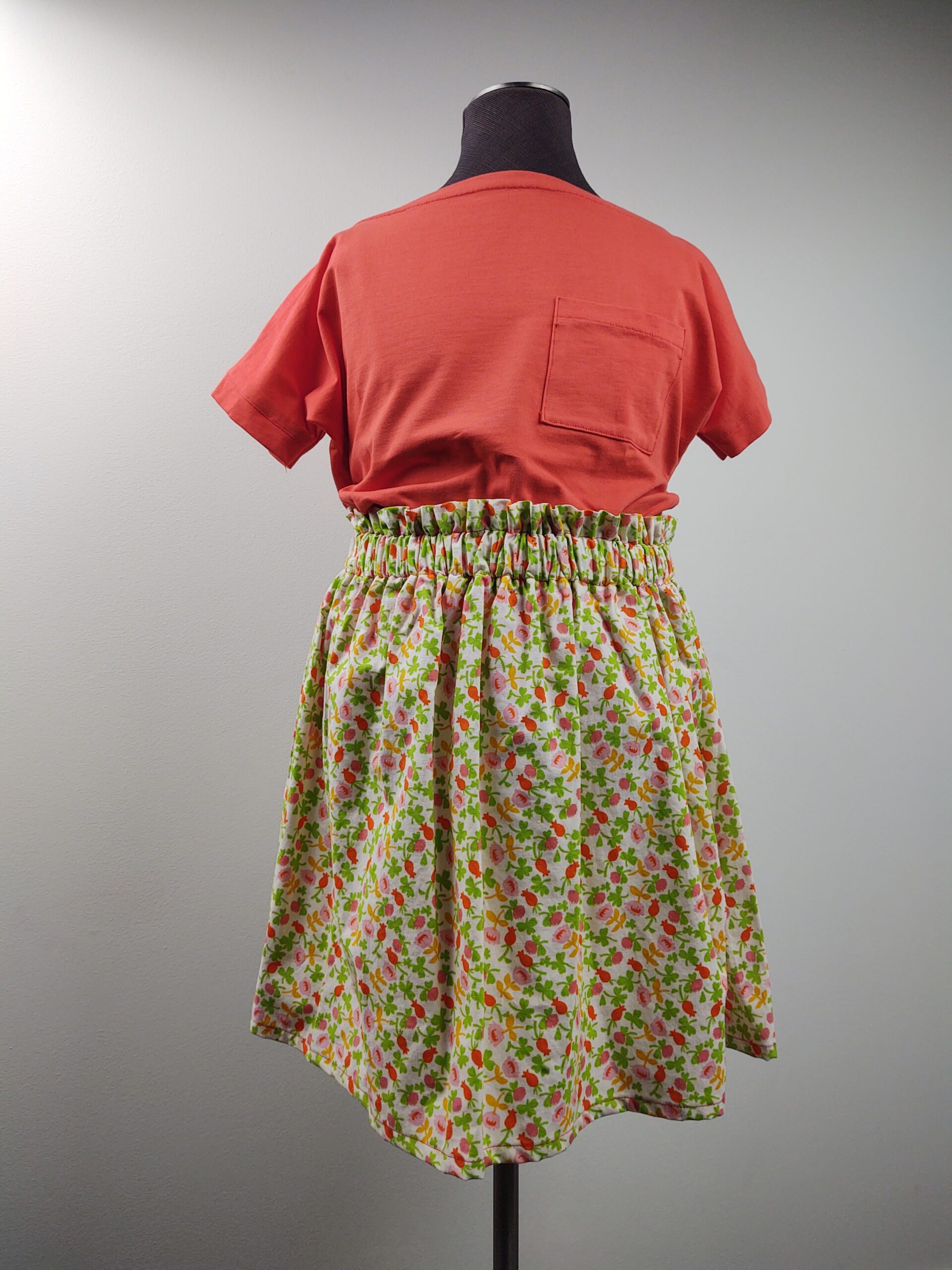 Paperbag rok Retro Bloem M 104 116
