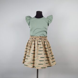 Paperbag rok Crocodile in the wild sand