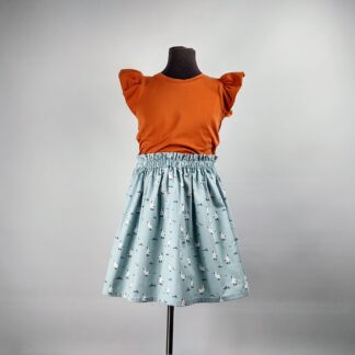 Paperbag rok Goose in the wild pastel blauw